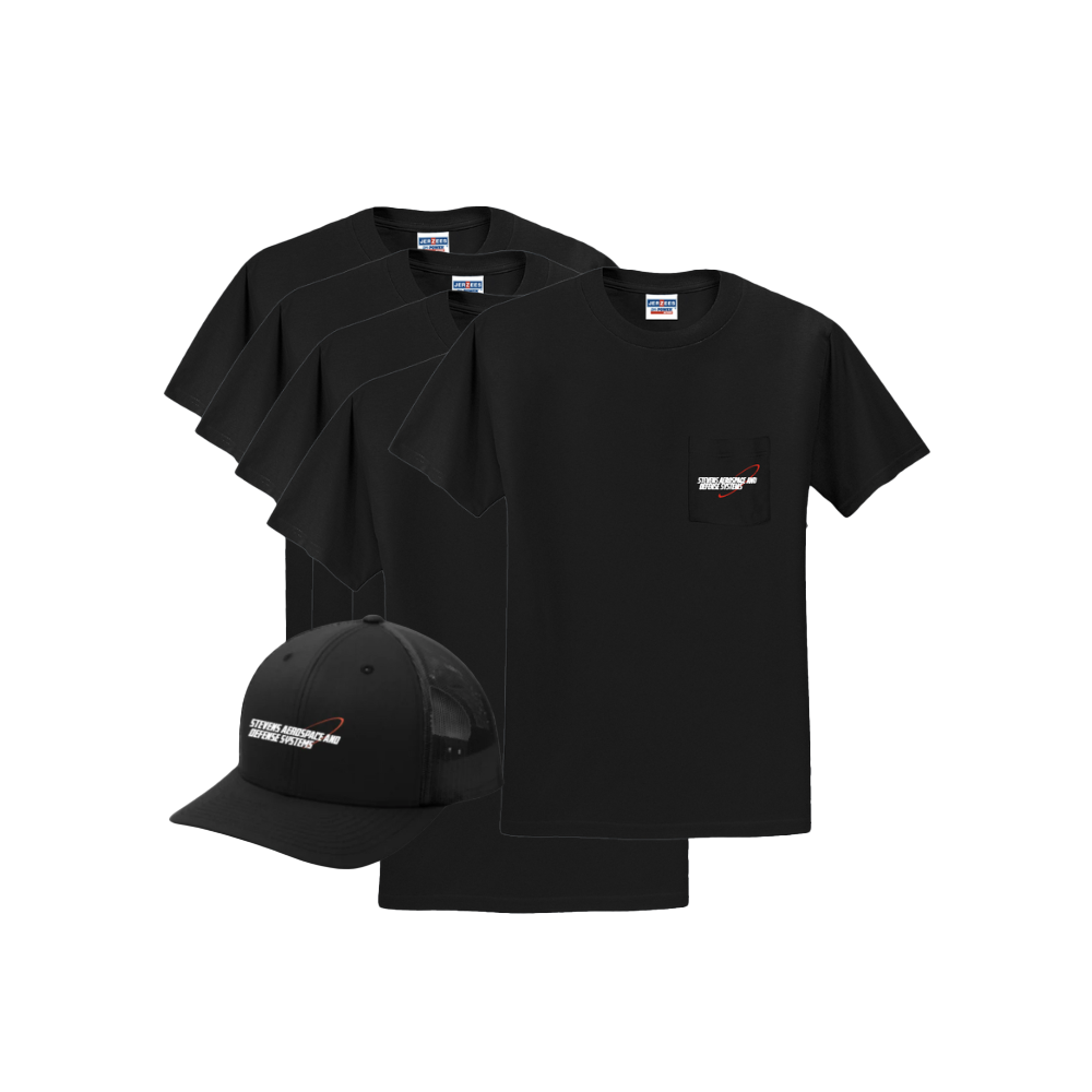 New Hire Set 5 Black Shirts & Hat