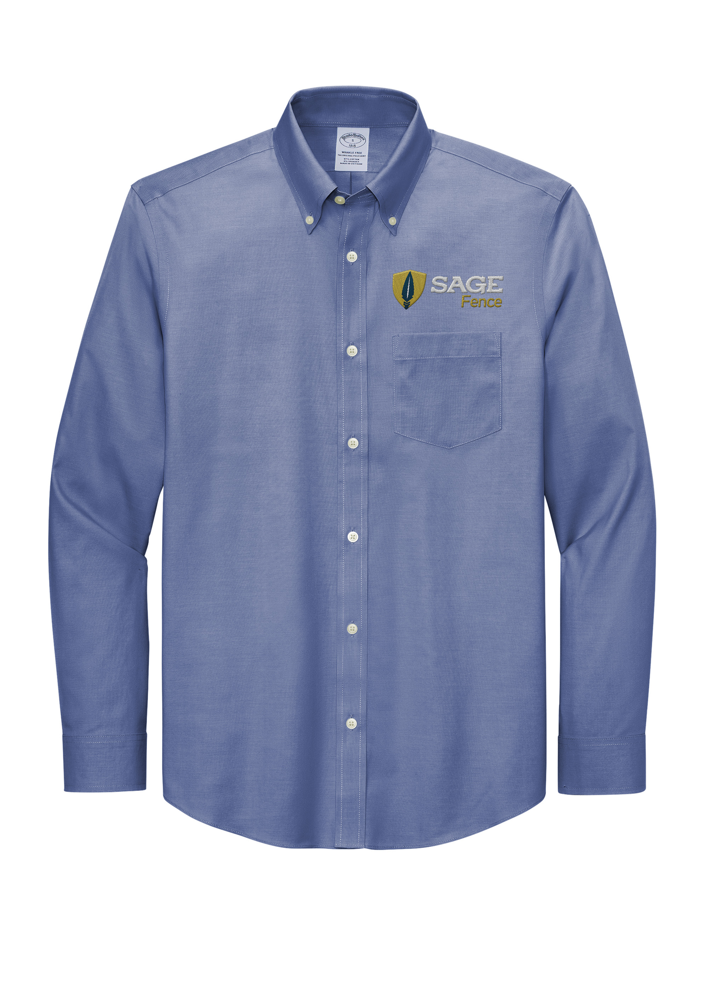 Brooks Brothers® Wrinkle-Free Stretch Pinpoint Shirt - Please Choose your Preferred Logo Below ⬇️
