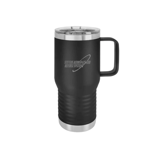 20oz Stainless Steel Insulated Travel Tumbler With Handle  - Laser Engraving