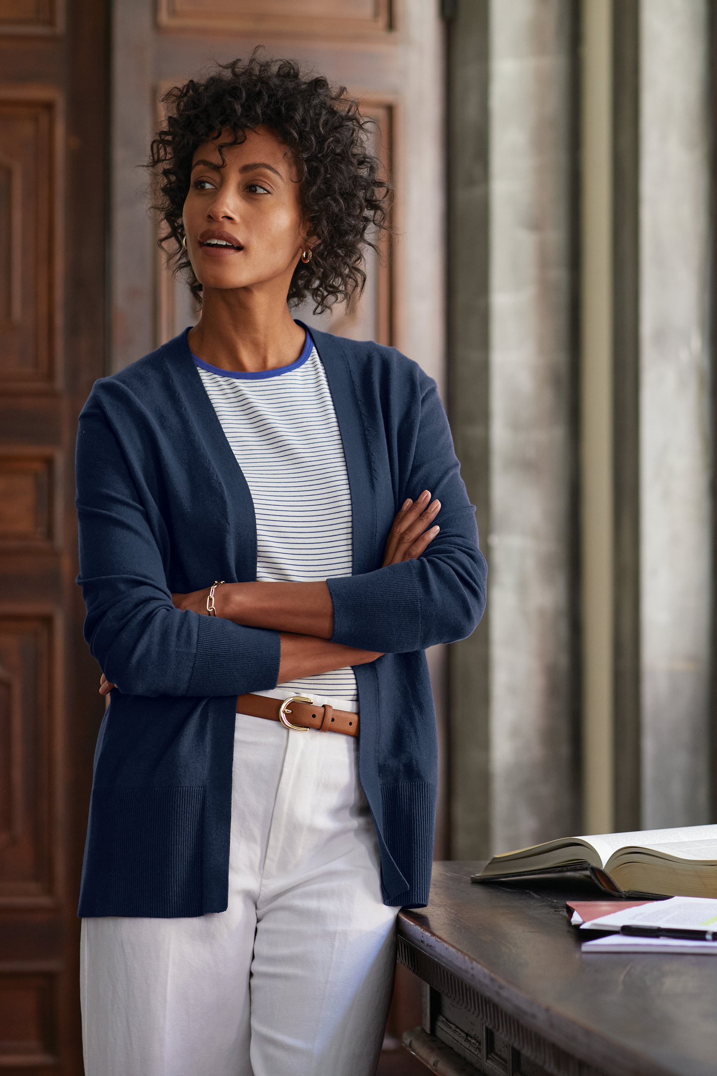 Brooks Brothers® Women’s Cotton Stretch Long Cardigan Sweater (Add'l Colors Available)