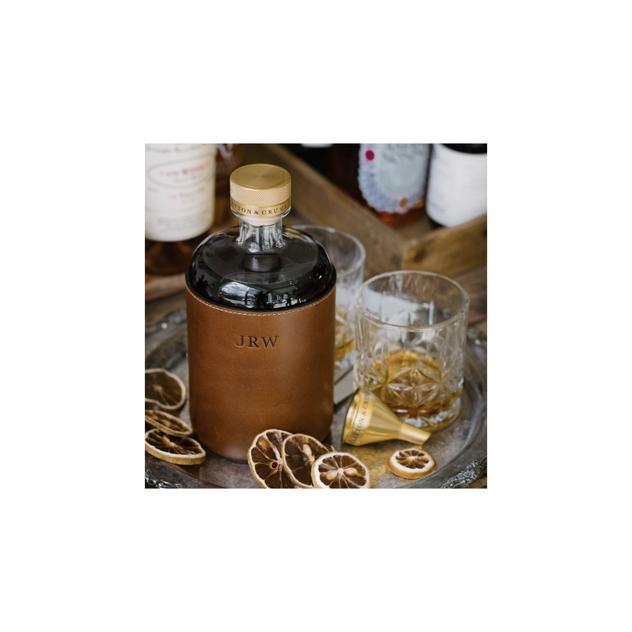 The Original Leather Decanter - Includes Initials Laser Engraving Only