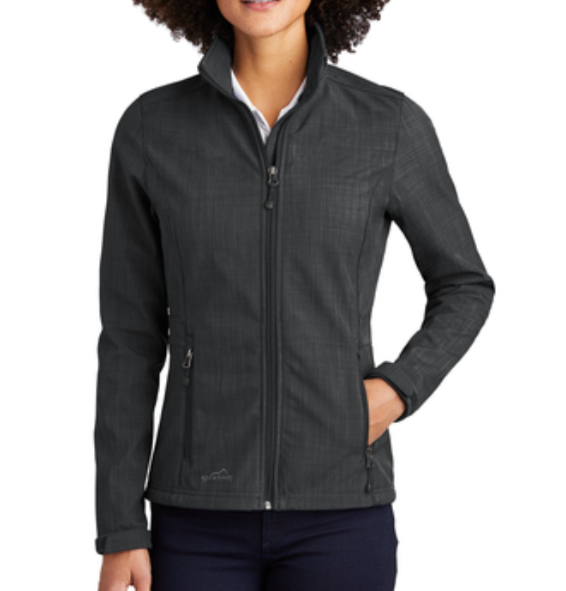 Eddie Bauer® Ladies Shaded Crosshatch Soft Shell Jacket - Includes Embroidery