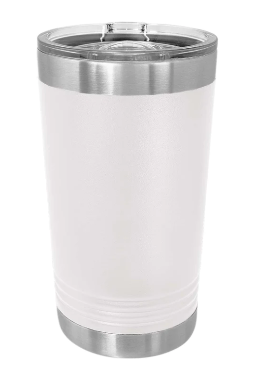 16oz Double Wall Insulated Stainless Steel Powder Coated Tumbler - Laser Engraved - Additional Colors Available