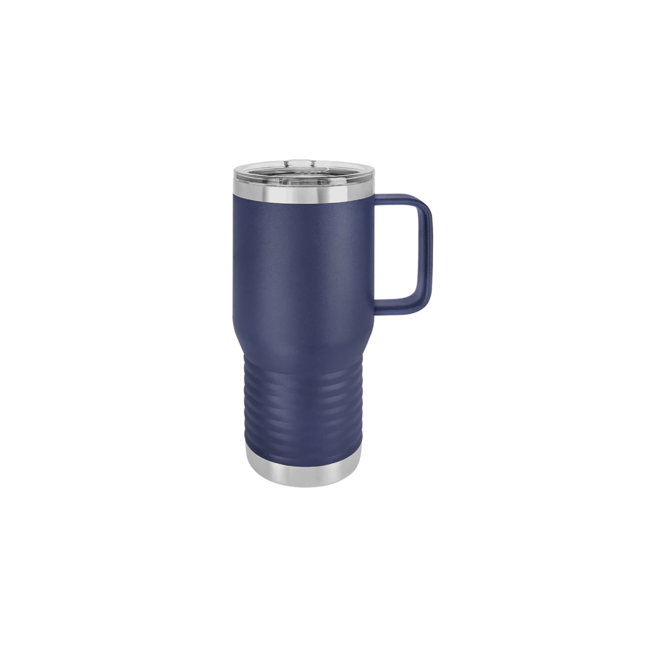 20oz Stainless Steel Insulated Travel Tumbler With Handle- Powder Coated - Includes One Location Laser Engraving