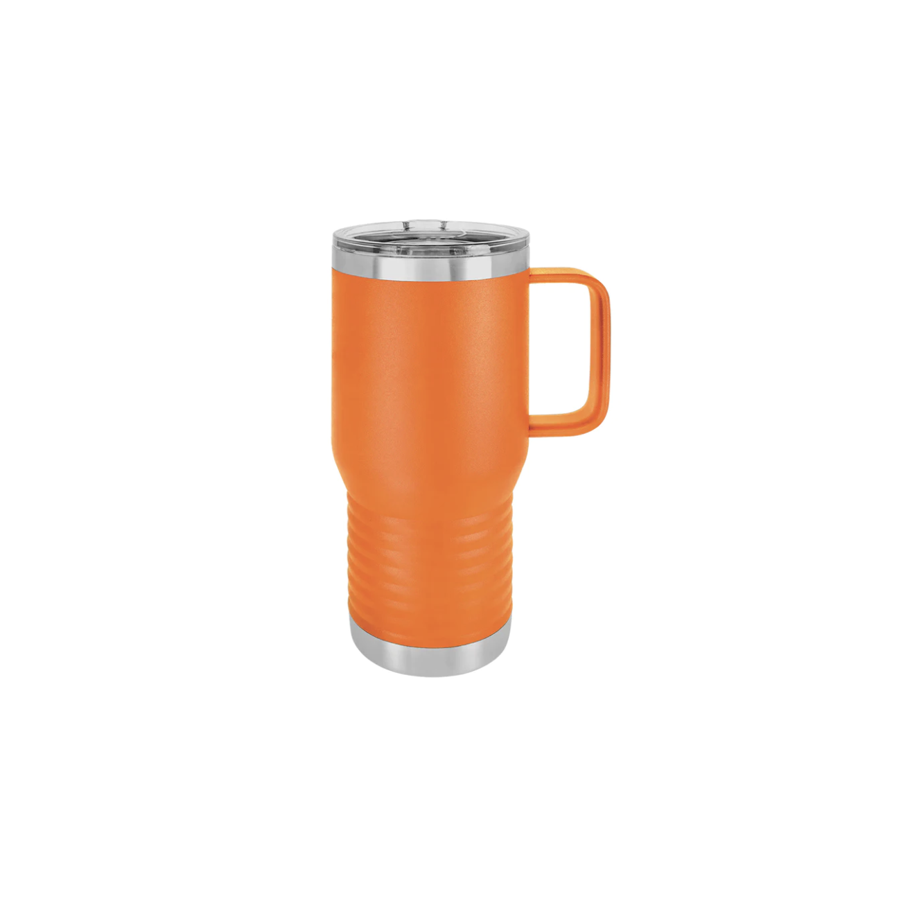20oz Stainless Steel Insulated Travel Tumbler With Handle- Powder Coated - Includes One Location Laser Engraving